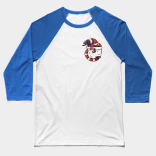 Pocket Cute Mexican Milk Snake Baseball T-Shirt